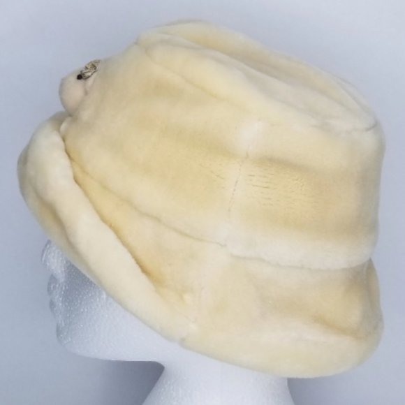 Vintage Teddy Bear Fuzzy Winter Hat/Bucket Hat Kids Youth Size Small 90s - Picture 5 of 8
